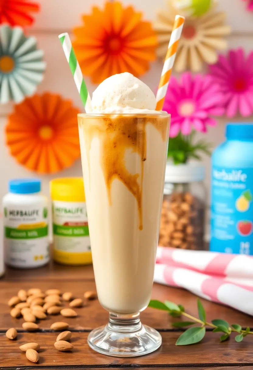 25 Herbalife High Protein Iced Coffee Recipes Boost Your Day - 23. Almond Milk Iced Coffee Float
