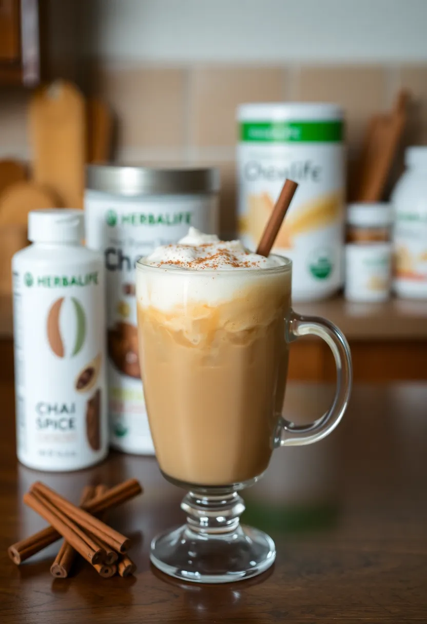 25 Herbalife High Protein Iced Coffee Recipes Boost Your Day - 24. Chai Spice Iced Coffee