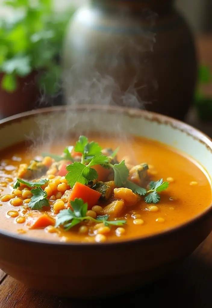 25 High Protein High Fiber Low Carb Recipes Healthy And Filling - 14. Coconut Curry Lentil Soup