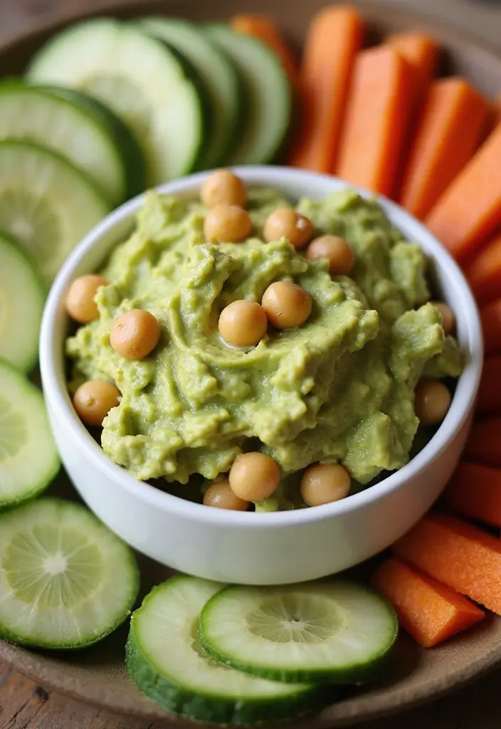 25 High Protein High Fiber Low Carb Recipes Healthy And Filling - 2. Creamy Avocado and Chickpea Dip