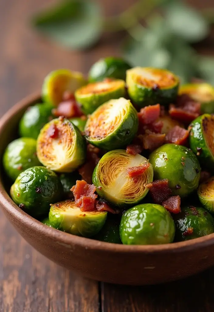 25 High Protein High Fiber Low Carb Recipes Healthy And Filling - 24. Roasted Brussels Sprouts with Bacon