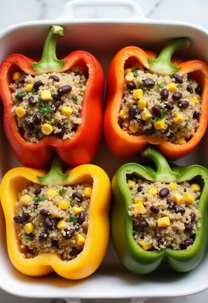 25 High Protein High Fiber Low Carb Recipes Healthy And Filling - 4. Quinoa and Black Bean Stuffed Peppers