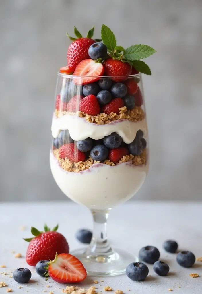 25 High Protein High Fiber Low Carb Recipes Healthy And Filling - 9. Greek Yogurt Parfait with Berries
