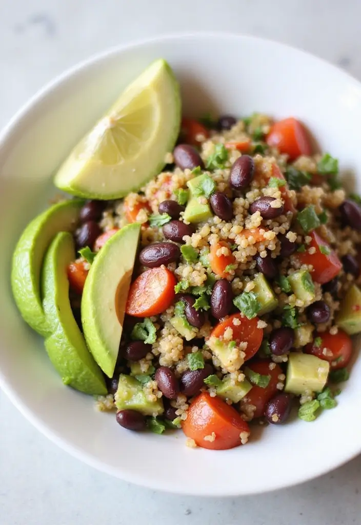 25 High Protein Low Carb Dairy Free Recipes That Satisfy - 1. Quinoa & Black Bean Salad