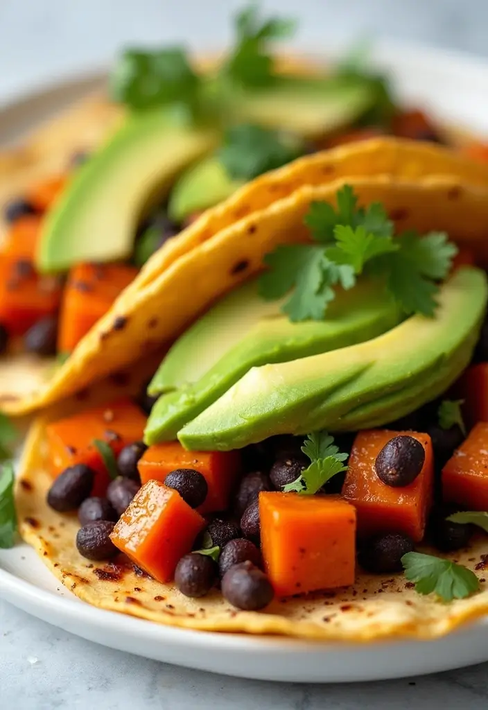 25 High Protein Low Carb Dairy Free Recipes That Satisfy - 13. Sweet Potato & Black Bean Tacos