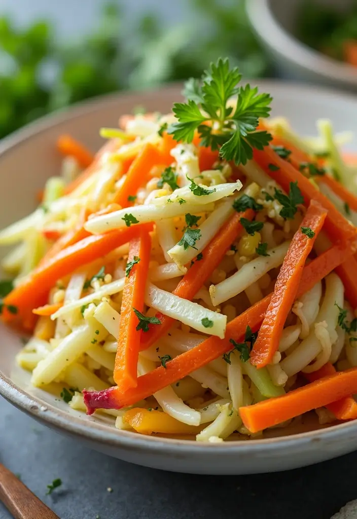 25 High Protein Low Carb Dairy Free Recipes That Satisfy - 14. Cabbage & Carrot Slaw