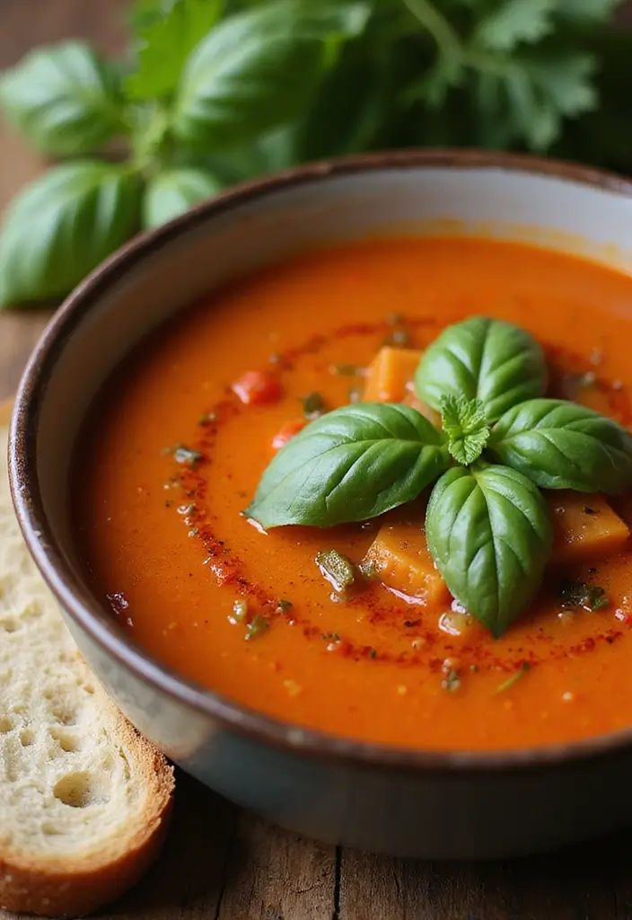 25 High Protein Low Carb Dairy Free Recipes That Satisfy - 18. Tomato Basil Soup