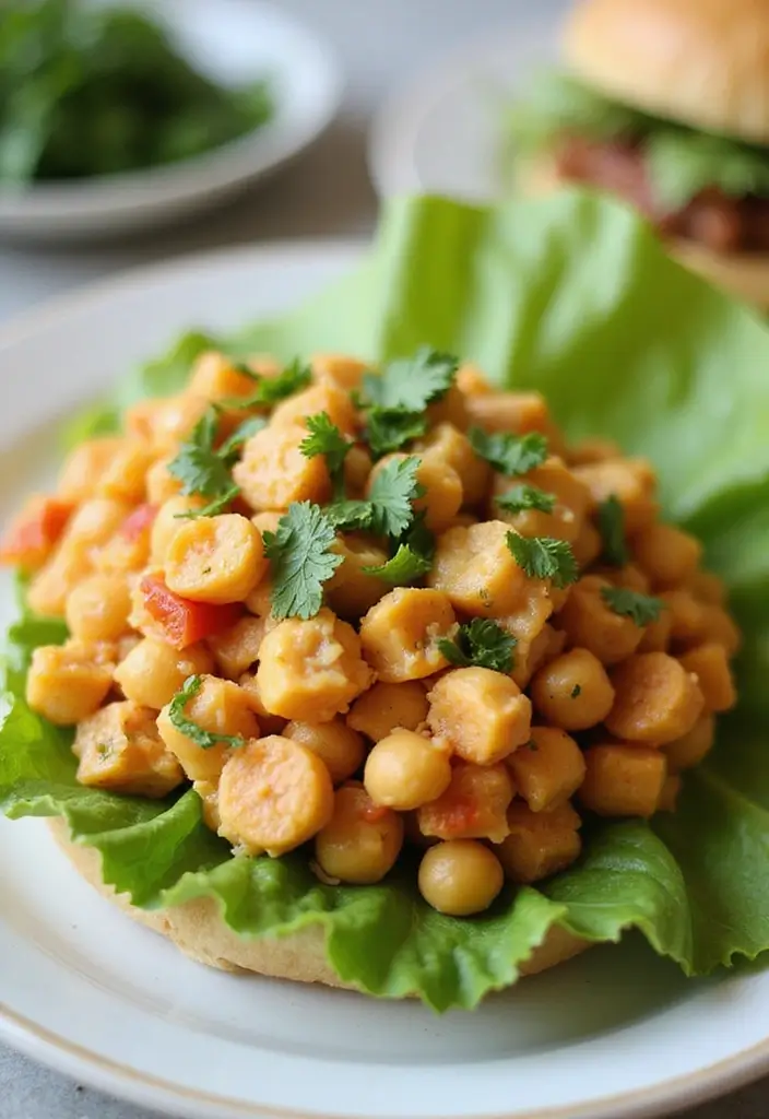 25 High Protein Low Carb Dairy Free Recipes That Satisfy - 7. Chickpea Salad Sandwich