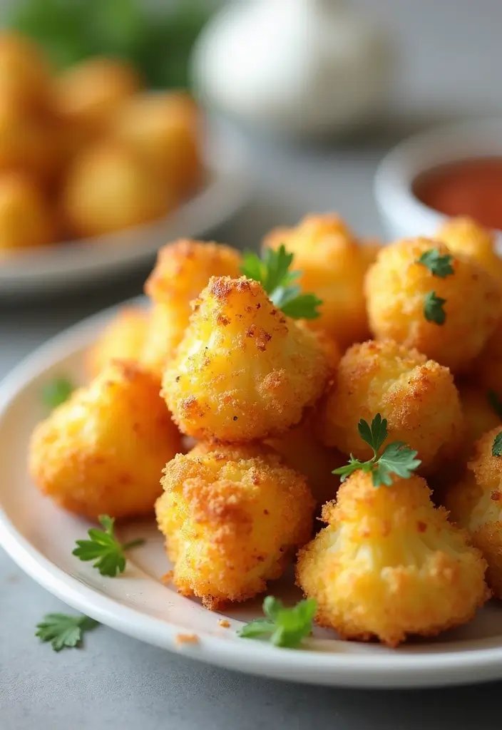 25 High Protein Low Carb Recipes For Picky Eaters - 1. Cheesy Cauliflower Bites