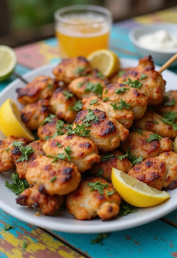 25 High Protein Low Carb Recipes For Picky Eaters - 17. Grilled Chicken Skewers