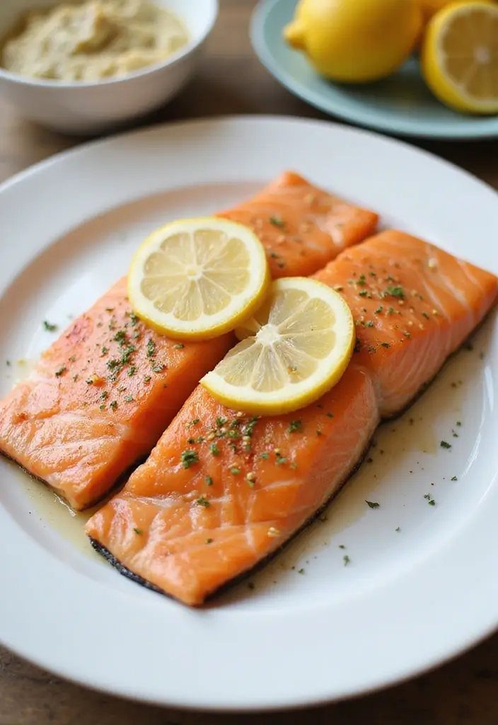 25 High Protein Low Carb Recipes For Picky Eaters - 19. Baked Salmon with Lemon