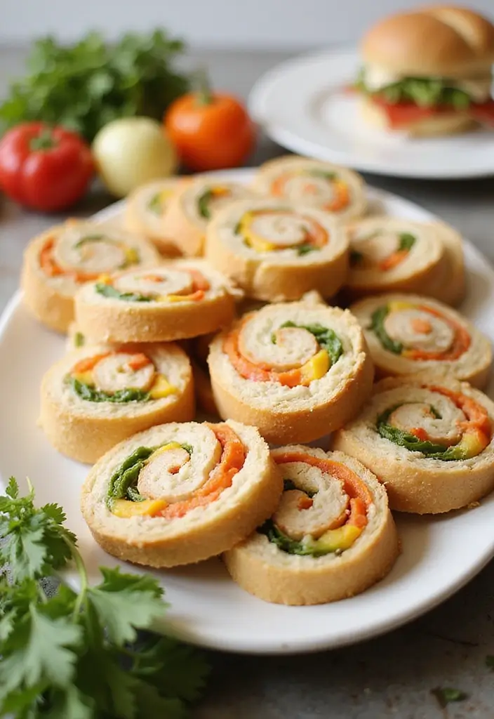 25 High Protein Low Carb Recipes For Picky Eaters - 5. Turkey and Cheese Pinwheels