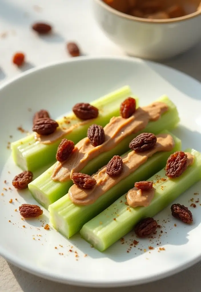 25 High Protein Low Carb Recipes For Picky Eaters - 8. Almond Butter Celery Sticks