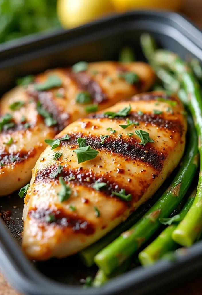 25 High Protein Low Carb Recipes Meal Prep Made Simple 1 25 High Protein Low Carb Recipes Meal Prep Made Simple - 1. Grilled Chicken and Asparagus