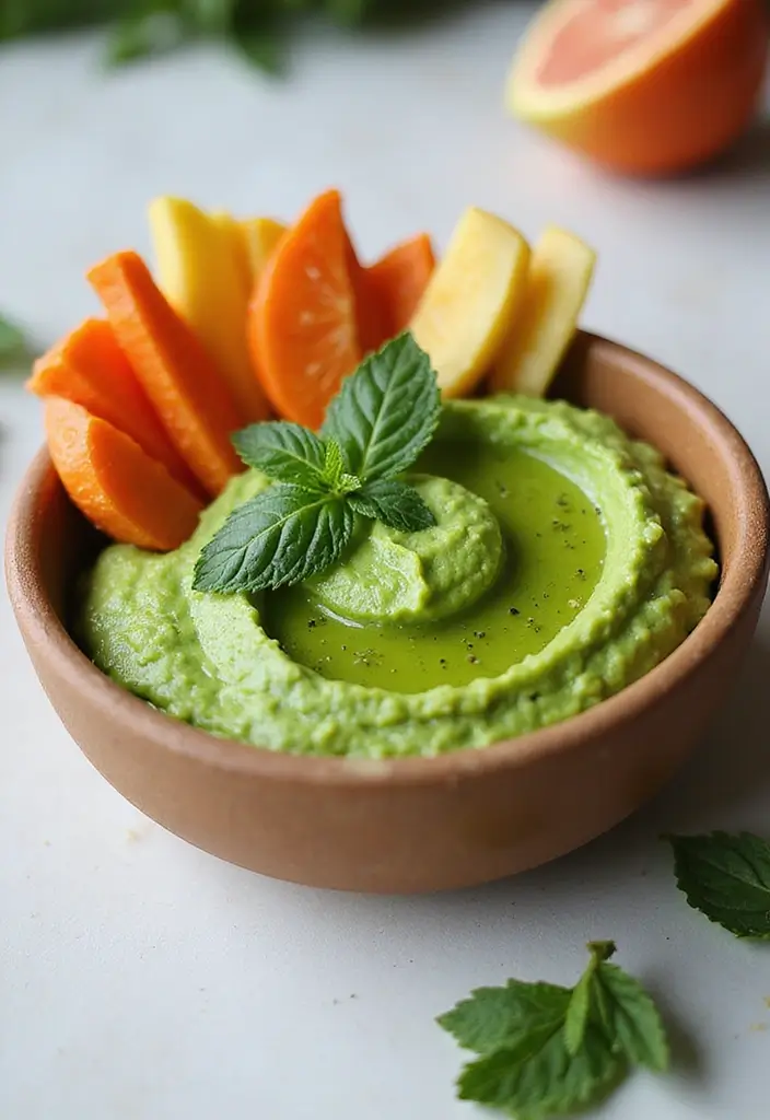 25 High Protein Vegetarian Recipes for Weight Gain Meals That Work 20. Green Pea and Mint Hummus