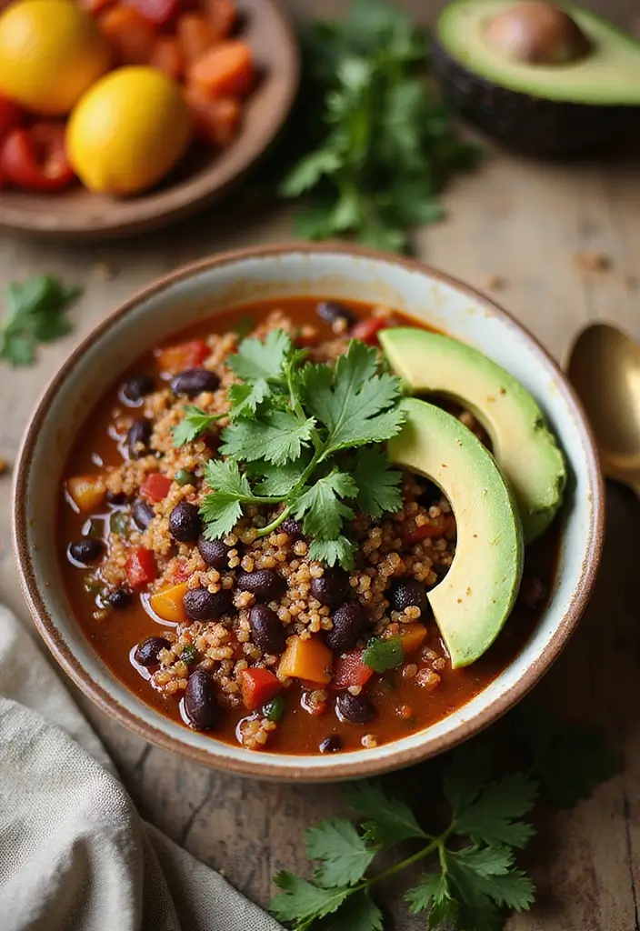 25 High Protein Vegetarian Slow Cooker Recipes To Enjoy 1. Quinoa and Black Bean Chili