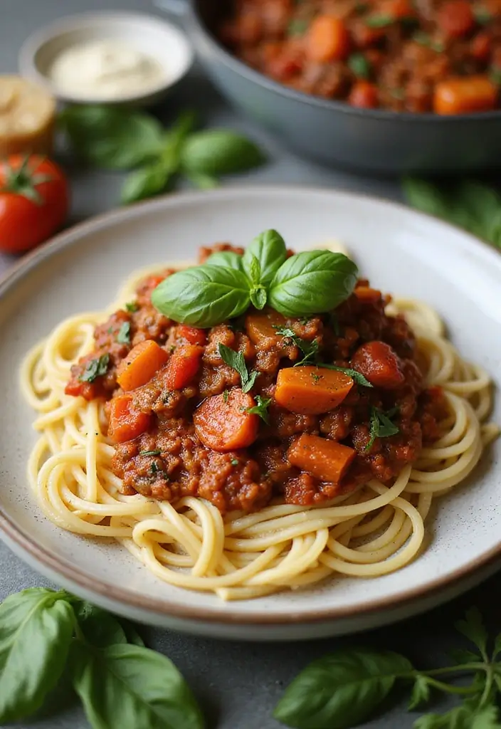 25 High Protein Vegetarian Slow Cooker Recipes To Enjoy 12. Hearty Vegetarian Bolognese