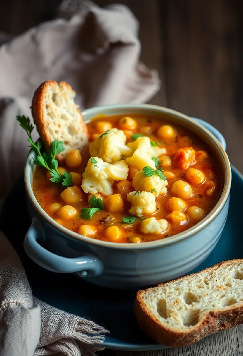 25 High Protein Vegetarian Slow Cooker Recipes To Enjoy 19. Cauliflower and Chickpea Stew