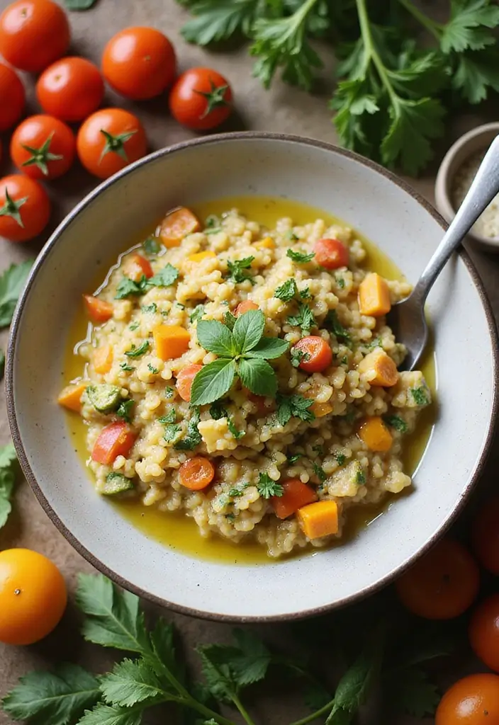 25 High Protein Vegetarian Slow Cooker Recipes To Enjoy 6. High Protein Vegetable Risotto