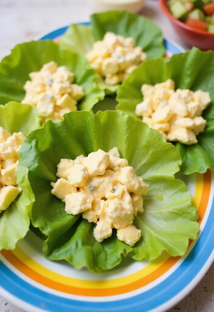 25 Low Carb High Protein Salad Recipes Fresh And Filling 11. Egg Salad Lettuce Wraps