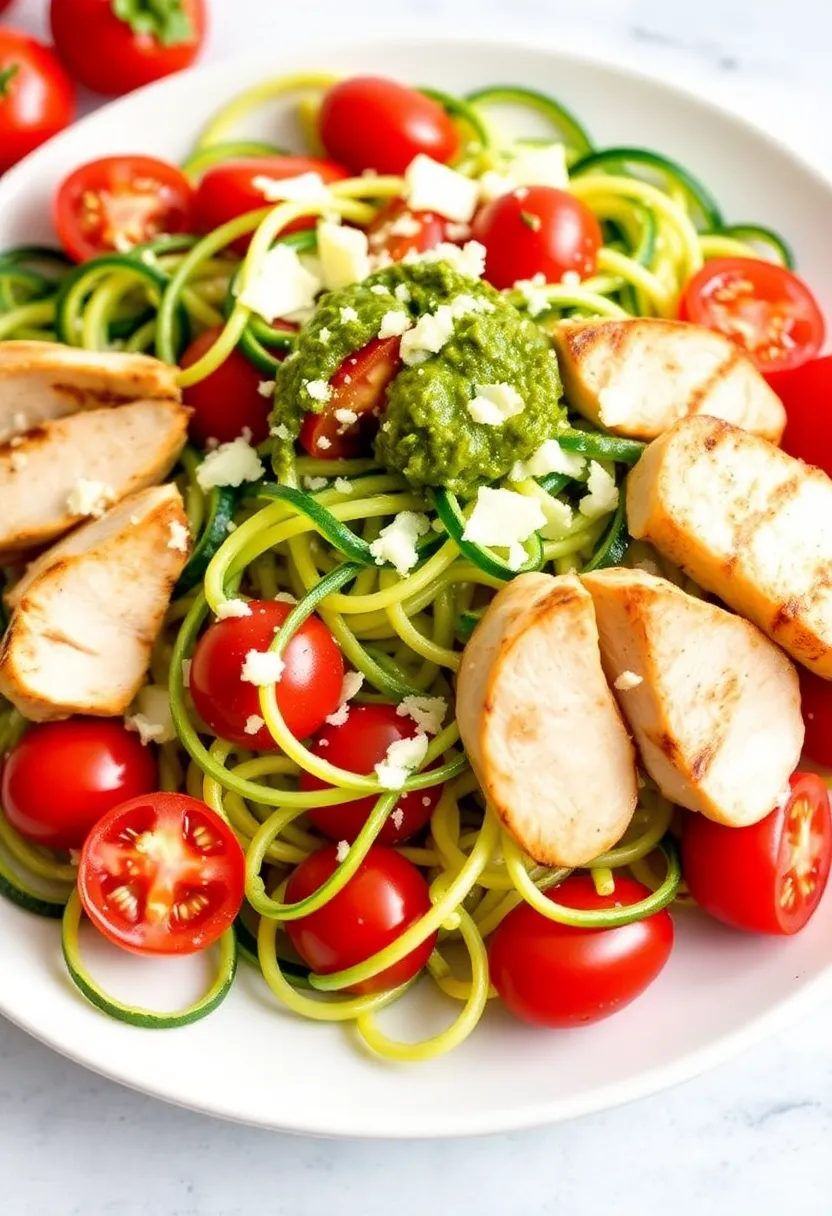 25 Low Carb High Protein Salad Recipes Fresh And Filling 12. Zucchini Noodle Salad