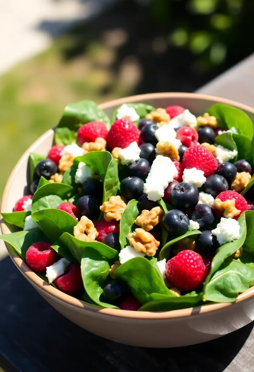 25 Low Carb High Protein Salad Recipes Fresh And Filling 17. Berry Spinach Salad