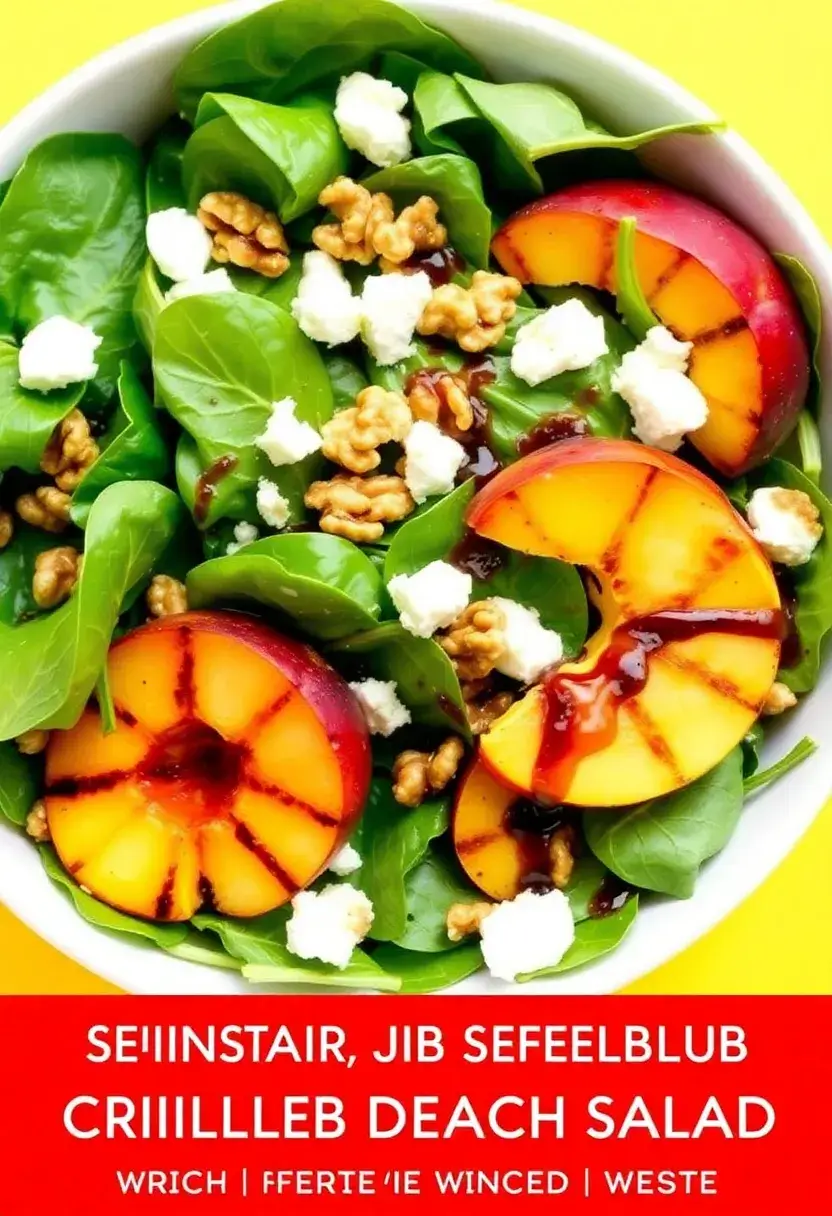 25 Low Carb High Protein Salad Recipes Fresh And Filling 23. Spinach and Grilled Peach Salad