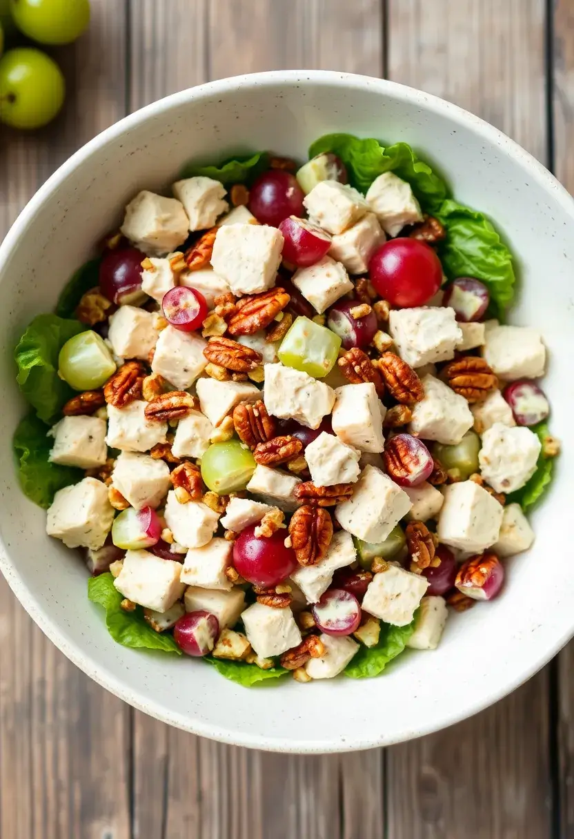 25 Low Carb High Protein Salad Recipes Fresh And Filling 24. Chicken Salad with Grapes and Pecans