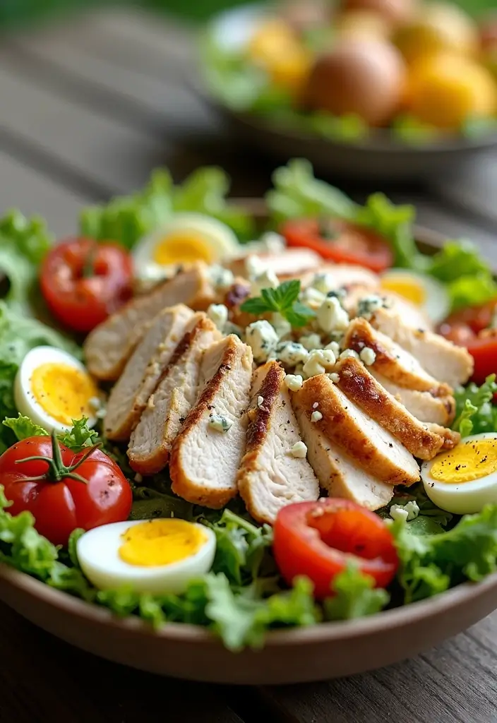 25 Low Carb High Protein Salad Recipes Fresh And Filling 5. Cobb Salad with Grilled Chicken