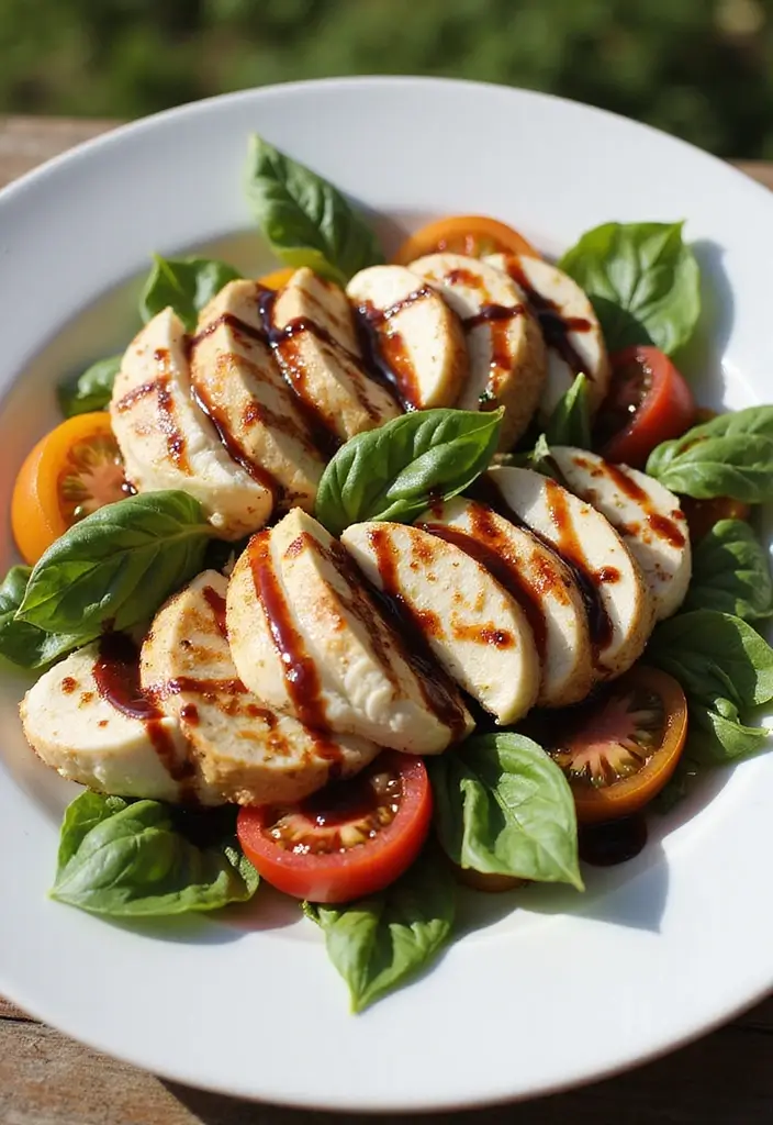 25 Low Carb High Protein Salad Recipes Fresh And Filling 7. Caprese Salad with Chicken
