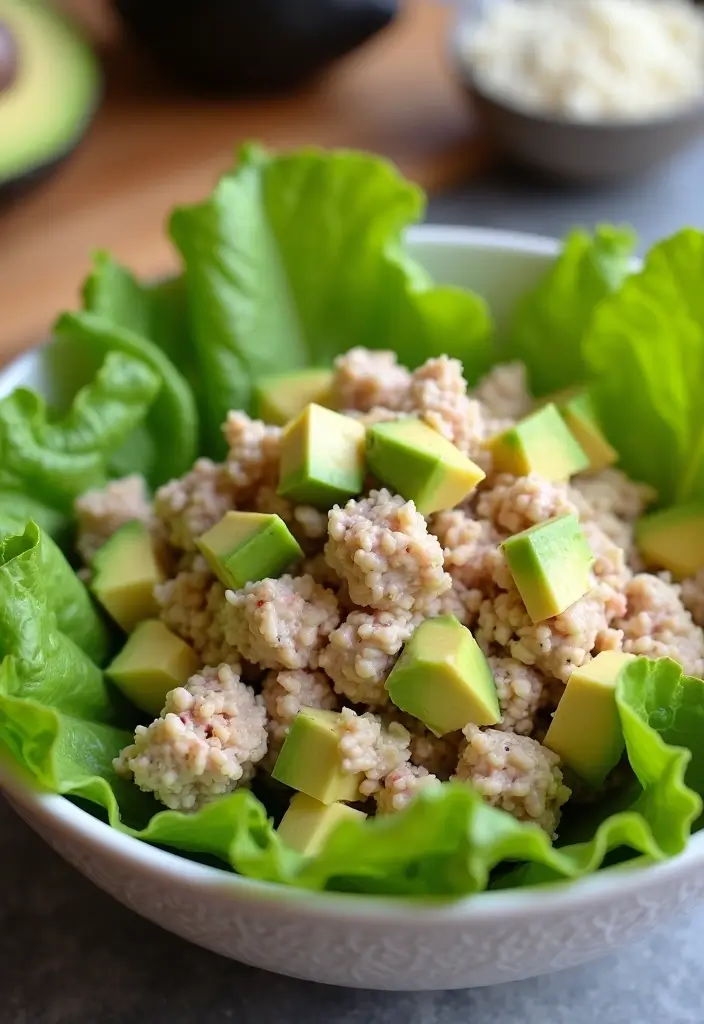 25 Low Carb High Protein Salad Recipes Fresh And Filling 9. Tuna and Avocado Salad