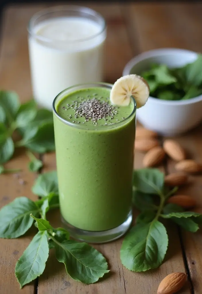 25 Low Carb High Protein Smoothie Recipes To Blend Fast - 1. Green Protein Power Smoothie