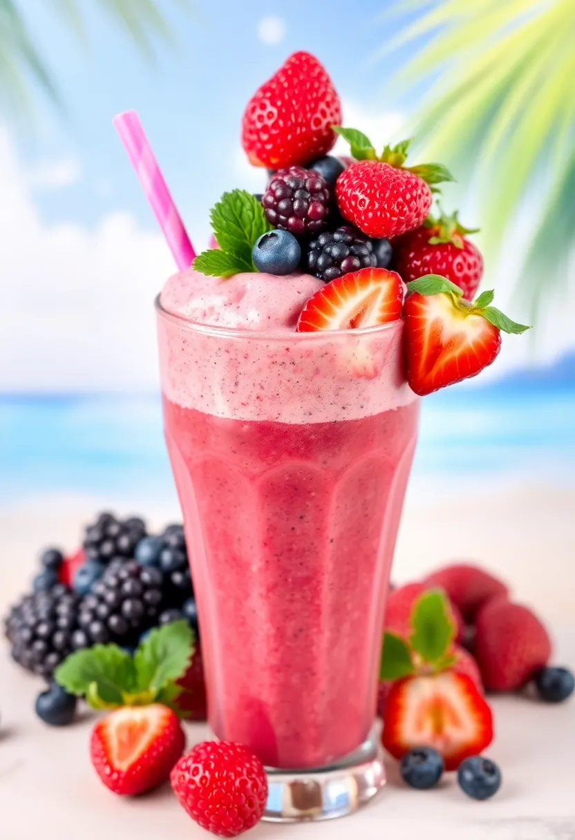 25 Low Carb High Protein Smoothie Recipes To Blend Fast - 19. Tropical Berry Smoothie