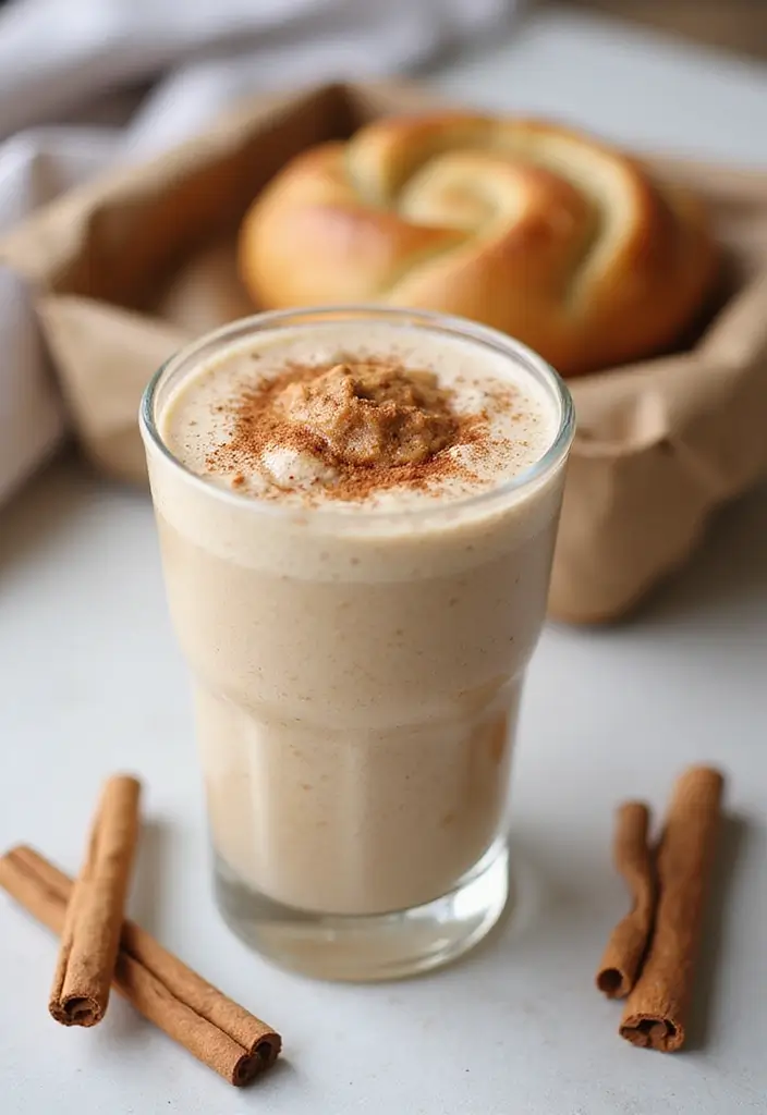25 Low Carb High Protein Smoothie Recipes To Blend Fast - 9. Cinnamon Roll Protein Shake