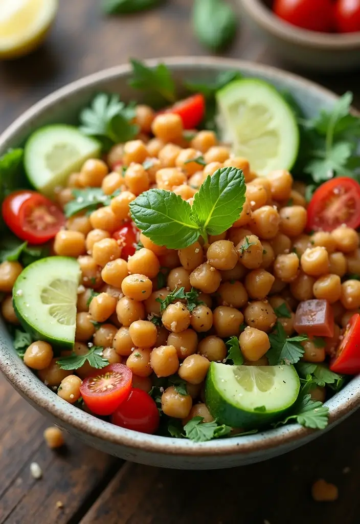 25 Vegan High Protein Low Carb Recipes Clean And Energizing - 1. Spicy Chickpea Salad