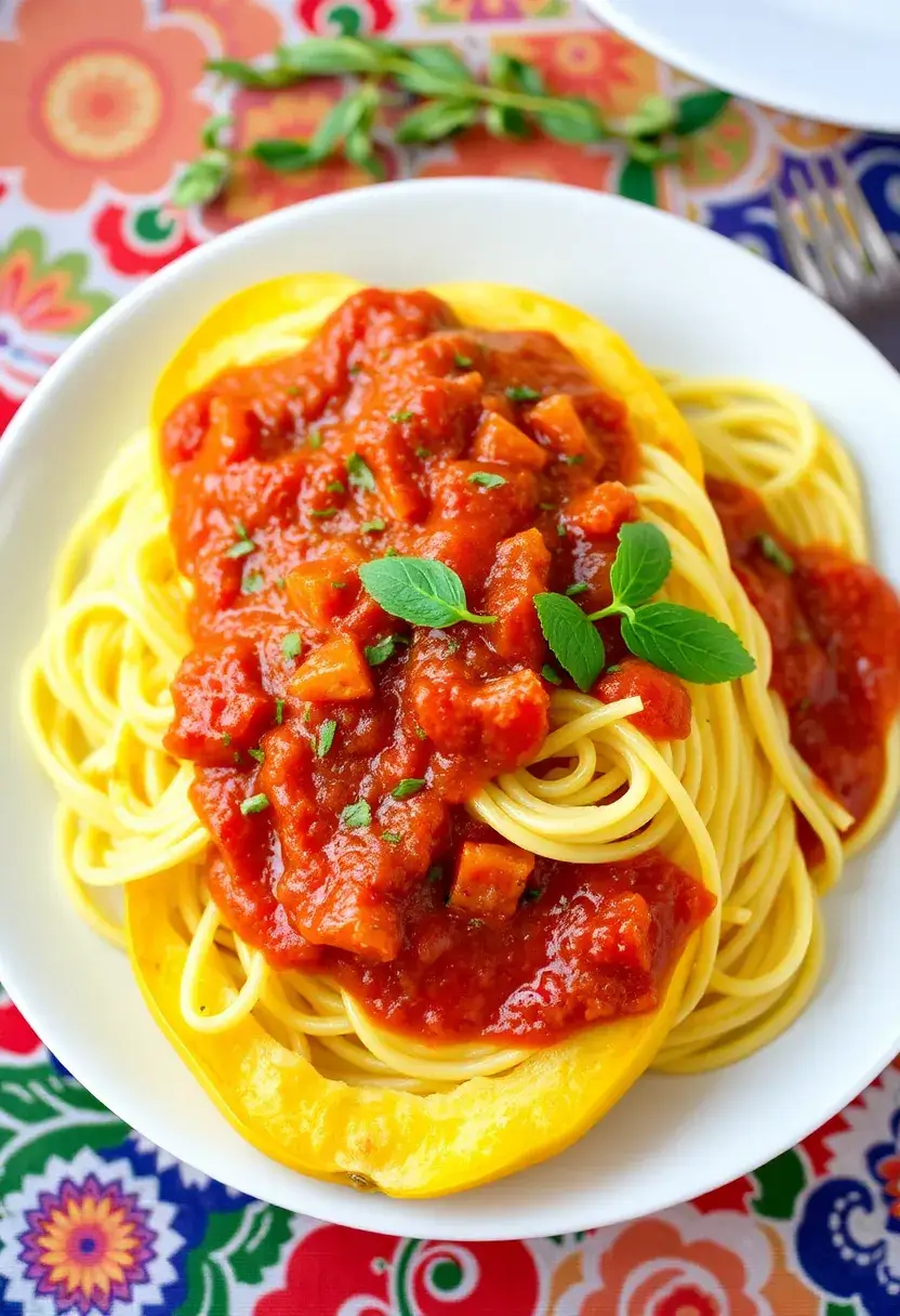25 Vegan High Protein Low Carb Recipes Clean And Energizing - 22. Spaghetti Squash with Marinara Sauce