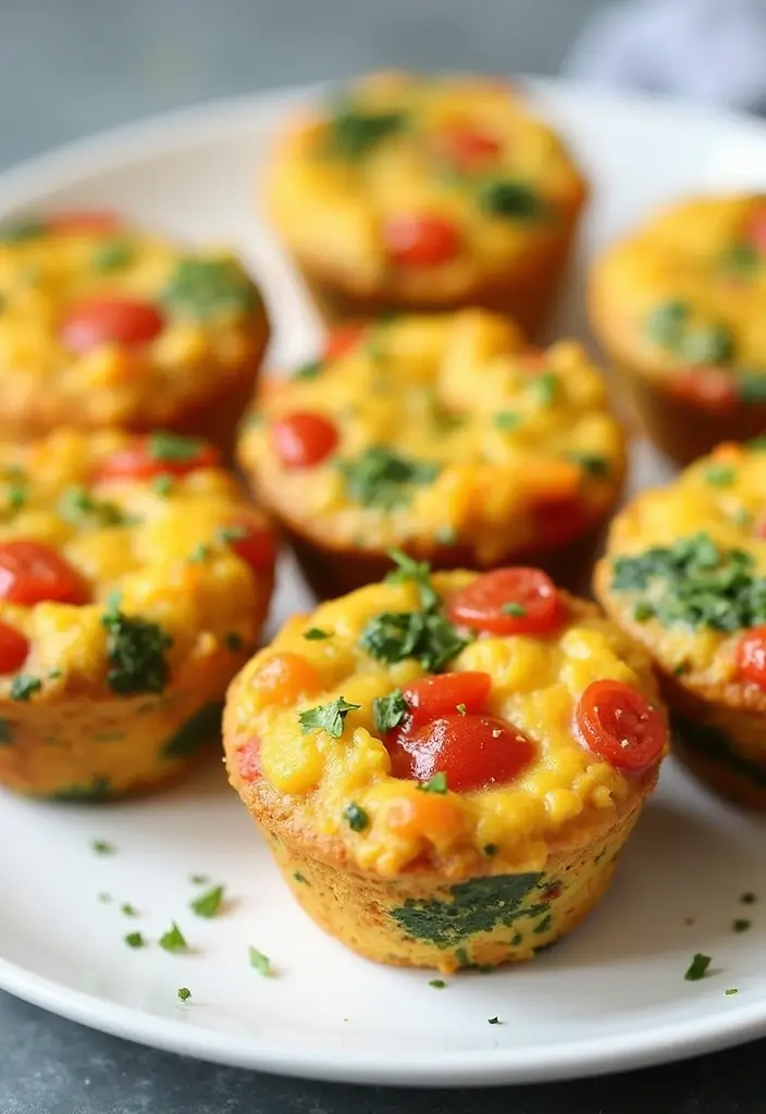 27 Easy High Protein Low Calorie Recipes To Cook Fast - 15. Veggie Omelette Muffins