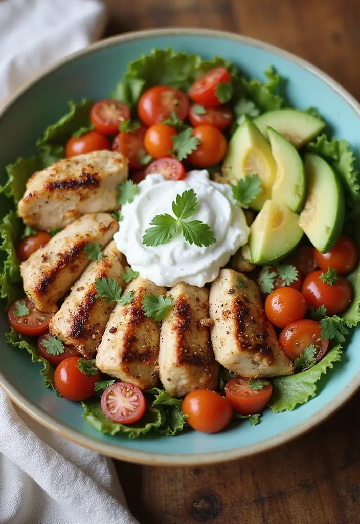 27 Easy High Protein Low Calorie Recipes To Cook Fast - 21. Greek Chicken Bowl
