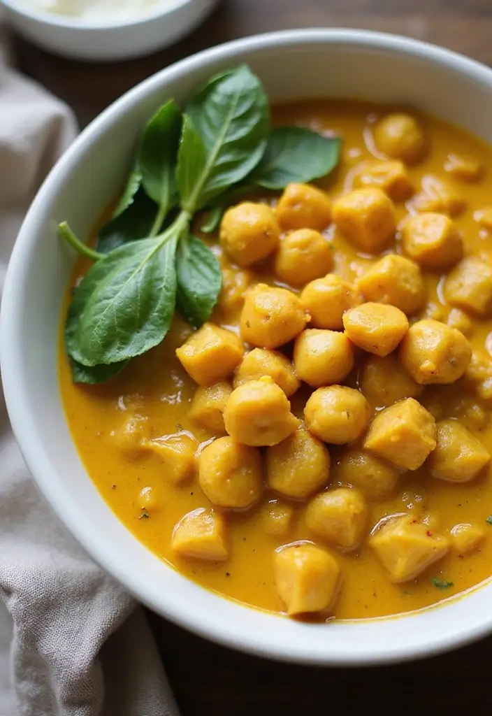 27 Easy High Protein Low Calorie Recipes To Cook Fast - 27. Coconut Curry Chickpeas