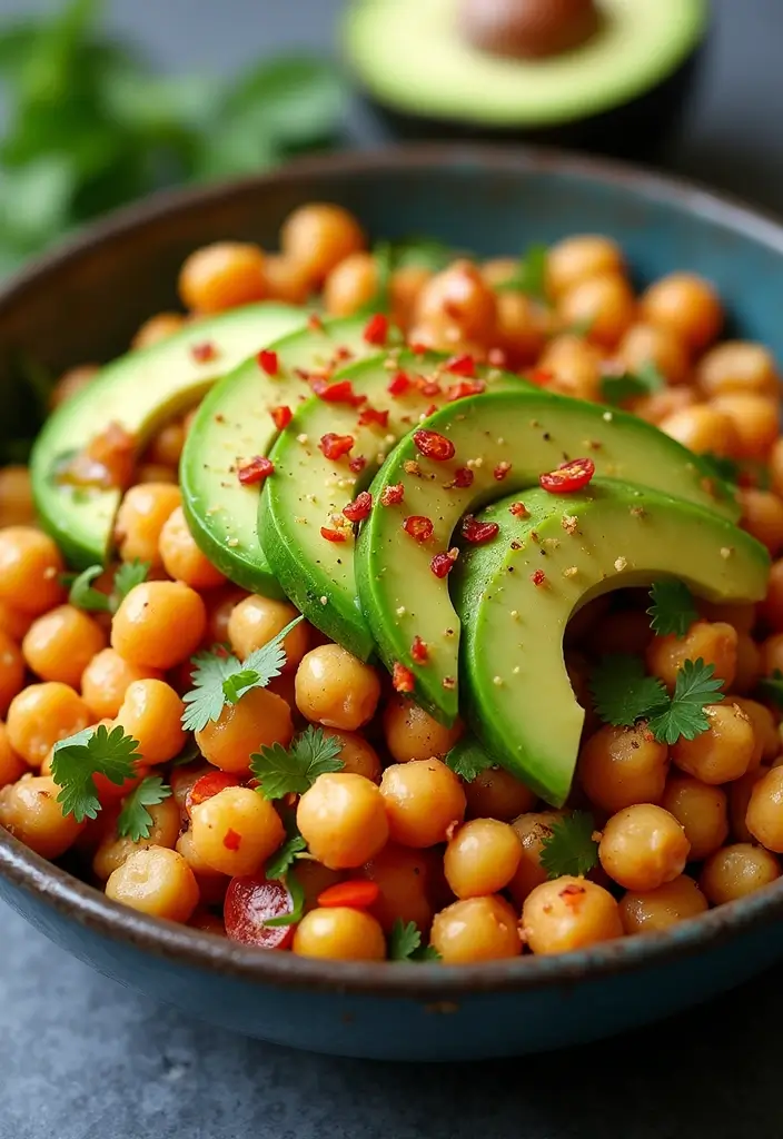 27 Easy High Protein Low Calorie Recipes To Cook Fast - 4. Spicy Chickpea Salad
