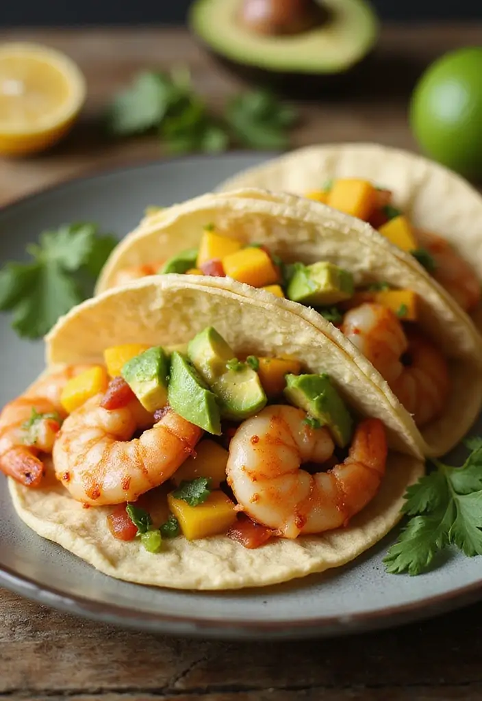 27 Healthy Dinner Recipes for Family High Protein Meals 11. Shrimp Tacos with Mango Salsa