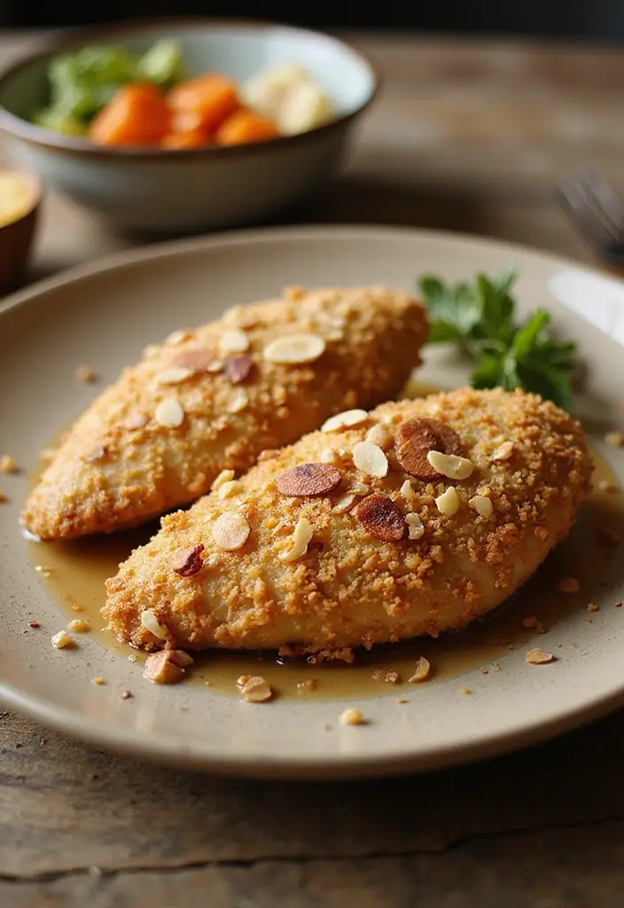 27 Healthy Dinner Recipes for Family High Protein Meals 17. Almond Crusted Chicken