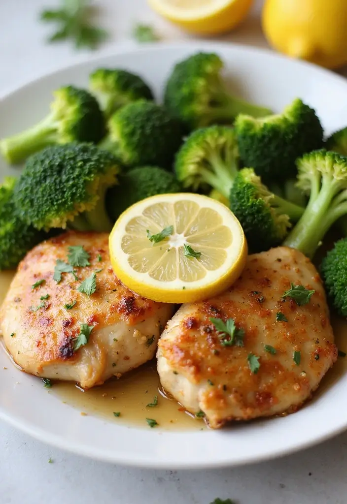 27 Healthy Dinner Recipes for Family High Protein Meals 2. Lemon Garlic Chicken with Broccoli