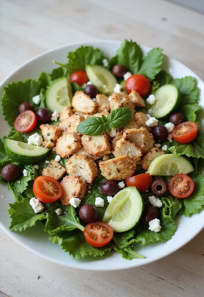 27 Healthy Dinner Recipes for Family High Protein Meals 5. Greek Chicken Salad