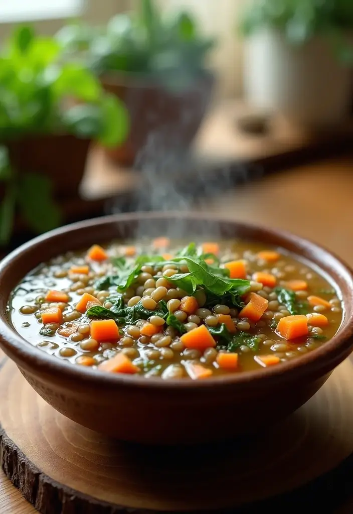27 Healthy Dinner Recipes for Family High Protein Meals 9. Lentil Soup with Spinach
