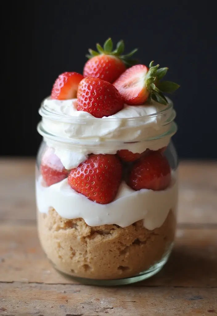 27 High Protein Low Carb Dessert Recipes Sweet And Smart 15. Strawberry Shortcake Parfaits