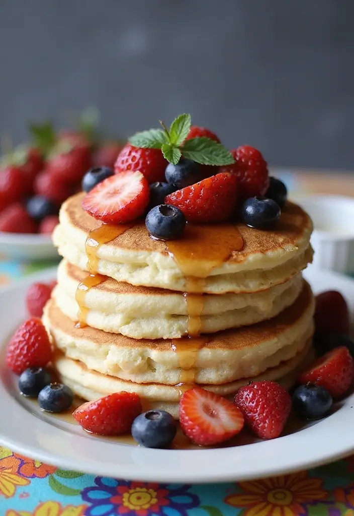 27 High Protein Low Carb Dessert Recipes Sweet And Smart 17. Coconut Flour Pancakes with Berries