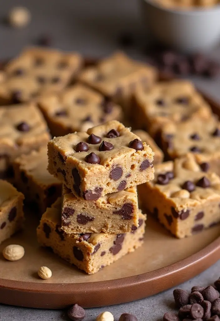 27 High Protein Low Carb Dessert Recipes Sweet And Smart 27. Peanut Butter Chocolate Chip Bars