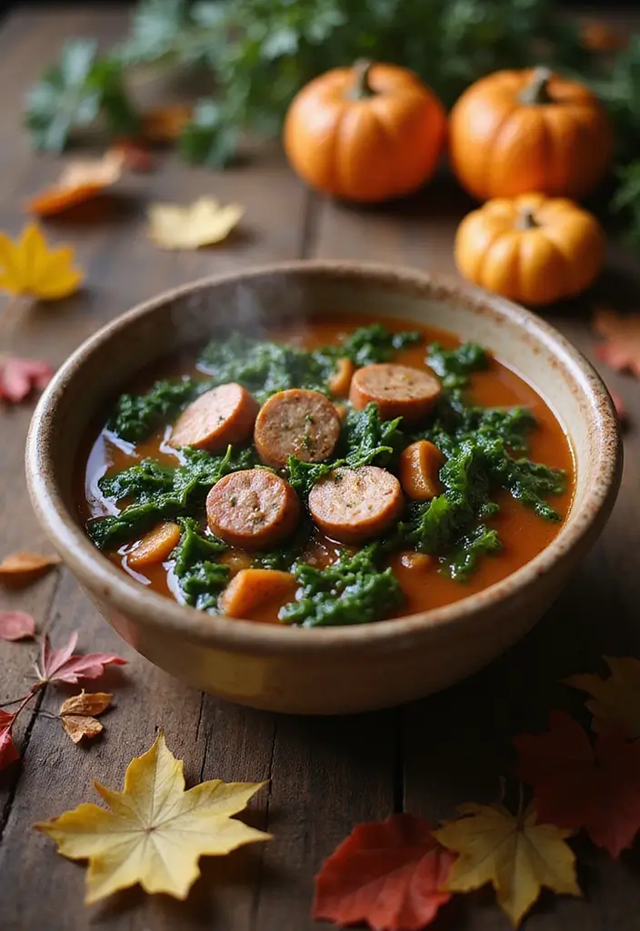 27 High Protein Low Carb Fall Recipes Cozy And Nutritious - 4. Spicy Sausage and Kale Soup