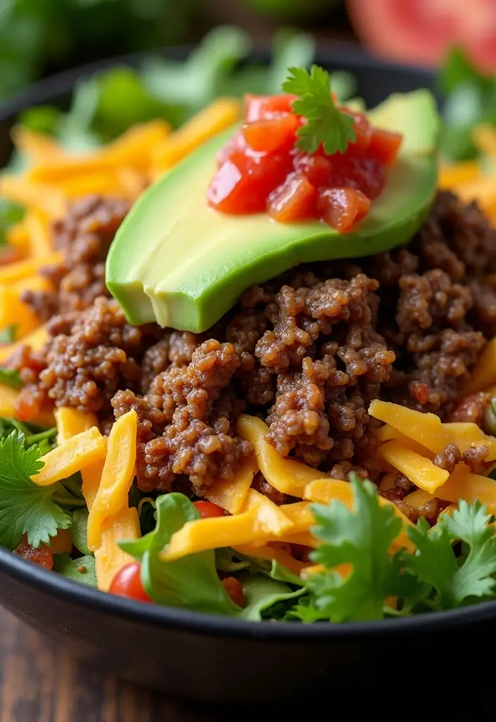 27 High Protein Low Carb Ground Beef Recipes Quick And Easy 15. Taco Salad